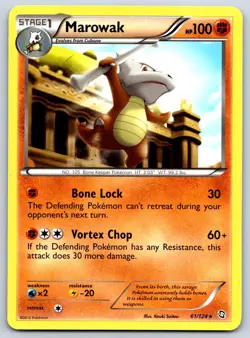 Marowak - Dragons Exalted 61/124 Kouki Saitou Rare Black White Pokemon Card LP - Image 1