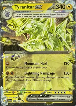 Tyranitar ex Double Rare - 066/197 - Obsidian Flames Pokemon 2023 - Image 1