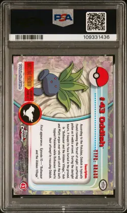 PSA 7 Oddish • Topps Chrome Pokemon TV 2000 - Image 2