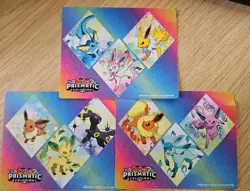 Pokemon Prismatic Evolutions Tech Stickers - 3 Sticker Sheets All 3 Sticker Arts - Image 1