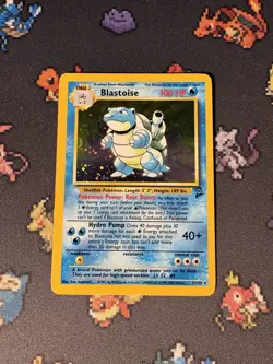 Pokemon Cards Blastoise 2/130 Holo Rare Base Set 2 - (LP+) *SWIRL* - Image 1