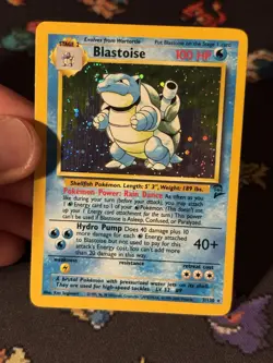 Pokemon Cards Blastoise 2/130 Holo Rare Base Set 2 - (LP+) *SWIRL* - Image 2
