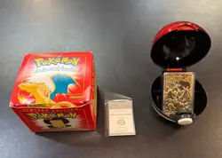 23K Gold Plated CHARIZARD Trading Card 1999 Burger King Pokemon #6 WITH BALL - Image 1