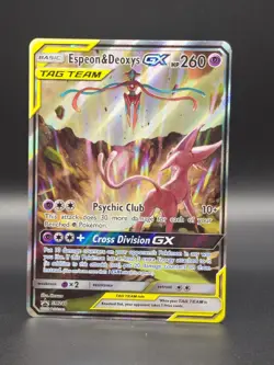 Espeon & Deoxys GX Full Art NM SM240 Sun & Moon Promo Pokemon TCG Card NM - Image 1