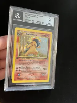 RED DOT ERROR 1st Edition Typhlosion 17/111 BGS 9 MINT Holo Pokemon Cards Neo - Image 2