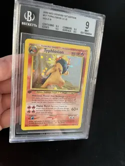 RED DOT ERROR 1st Edition Typhlosion 17/111 BGS 9 MINT Holo Pokemon Cards Neo - Image 5