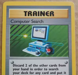 Computer Search 101/130 Rare Non-Holo Base 2 Set Pokemon Trainer Card NM - Image 2