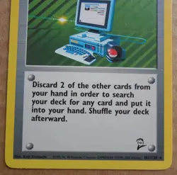 Computer Search 101/130 Rare Non-Holo Base 2 Set Pokemon Trainer Card NM - Image 3