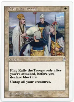 RALLY THE TROOPS [PTK - PORTAL THREE KINGDOMS] - MTG VINTAGE CARD [EXCELLENT] - Image 1