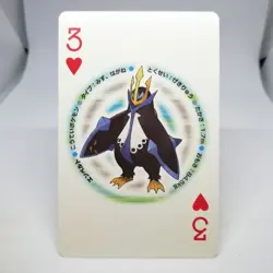 Empoleon 3 Heart Pokemon trump playing card Perl DIA Giratina Back Nintendo - Image 1