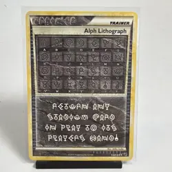 2010 POKEMON UNDAUNTED ALPH LITHOGRAPH #THREE NM TRAINER Card RARE - Image 1