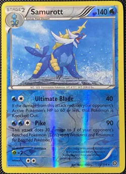 Samurott 32/114 XY - Steam Siege Reverse Holo - Pokemon Card - Image 1