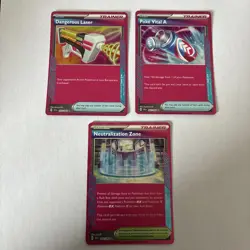 Bundle Of 3 Rare Full Holo Trainer Cards Pokemon TCG Shrouded Fable NM Cond - Image 1