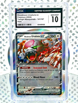 CGC 10 Bloodmoon Ursaluna ex 141 Twilight Masquerade Double Rare Pokemon Card - Image 1