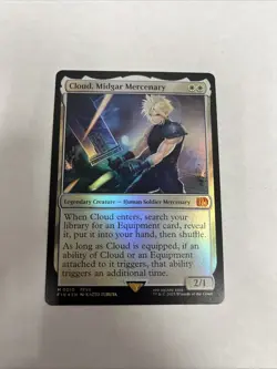 Cloud Midgar Mercenary Foil Card #0010 MTG - Image 1
