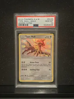 Type Null SV45 Shiny Holo PSA 10 2019 Pokemon Sun Moon Hidden Fates Graded Card - Image 1
