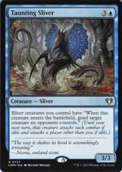 MTG Taunting Sliver (727) | NM | Commander Masters {CMM} - Image 1