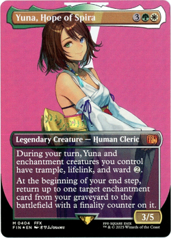 Yuna, Hope of Spira (Borderless) Foil - 0404 - Final Fantasy MTG - NM - Image 1