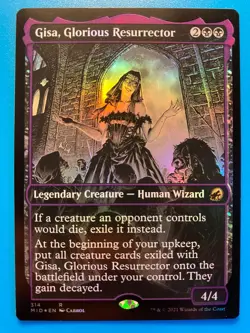 MTG 1x FOIL SHOWCASE Gisa, Glorious Resurrector # 314 Midnight Hunt Magic x1 NM - Image 1