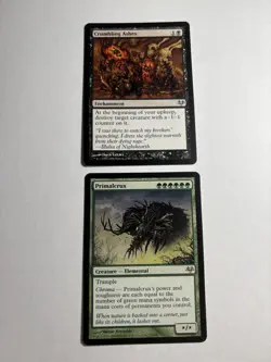 MTG Magic the Gathering Crumbling Ashes (35/187) Eventide + Primalcrux 73/180 - Image 1