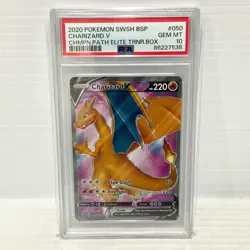 Charizard V SWSH050 - Champions Path ETB Promo - Graded Pokemon Card - PSA 10 - Image 1
