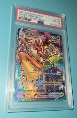 Pokemon Blaziken VMAX Chilling Reign Secret Rare Full Alt Art #201 PSA 10 - Image 1