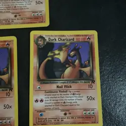 3x Pokemon TCG Dark Charizard Non-Holo Card 21/82 Team Rocket 2000 Vintage LP - Image 3