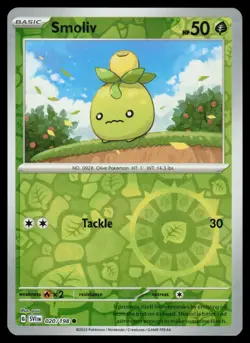 Smoliv 020/198 Reverse Holo Pokemon Scarlet & Violet NM - Image 1