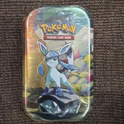 Pokemon Prismatic Evolutions Glaceon TCG Mini Tin Sealed - Image 1