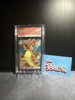 Pokemon 151 Charizard EX FULL ART SECRET RARE 183/165 Ace Grade 10 LOW POP - Image 5