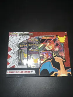 2021 Pokemon TCG Celebrations Lance's Charizard V Sealed Collection Box - Image 1