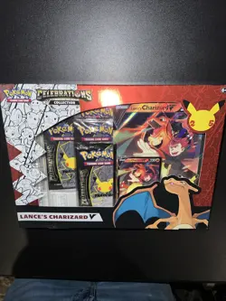 2021 Pokemon TCG Celebrations Lance's Charizard V Sealed Collection Box - Image 4