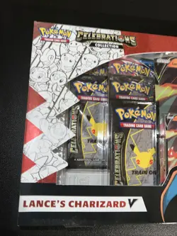 2021 Pokemon TCG Celebrations Lance's Charizard V Sealed Collection Box - Image 5