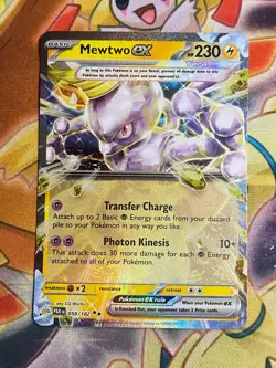 Pokemon TCG Mewtwo ex Paradox Rift 058/182 Holo Ultra Rare NM - Image 1