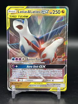 Latias & Latios GX 113/181 Ultra Rare Pokemon Sm-Team Up English Tag Team NM - Image 1