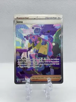 Pokemon - Paldean Fates - Iono 237/091 - SIR - LP - Print Line On Back - Image 1