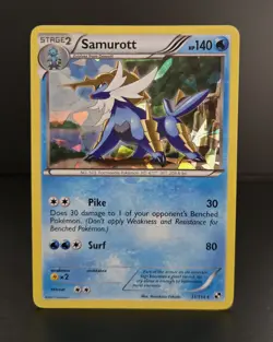 Pokemon TCG - SAMUROTT - 31/114 - CRACKED ICE HOLO - BLACK & WHITE (2011) - LP - Image 1