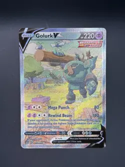 Pokemon TCG Golurk V Sword & Shield: Evolving Skies 182/203 Ultra Rare - Image 1