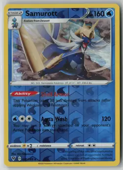 Samurott 35/185 Pokemon Vivid Voltage Reverse Holo Near Mint (NM) 1 - Image 1