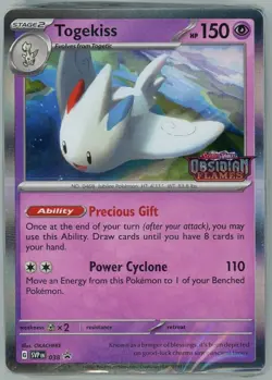 Togekiss Sealed Promo Deck SVP EN 038 Obsidian Flames English Pokemon TCG - Image 1