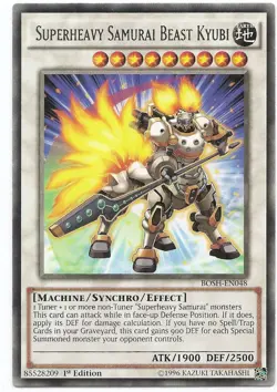 Superheavy Samurai Beast Kyubi - BOSH-EN048 - Rare 1st Edition Yugioh - Image 1