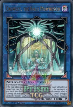 1st ed Crowley, the First Propheseer ultra rare DUPO-EN028 Yugioh - Image 1