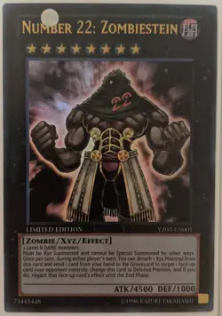 YuGiOh Number 22: Zombiestein Ultra Rare YZ03-EN001 - Image 1
