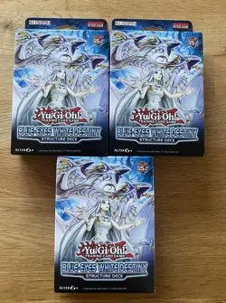 YuGiOh 3x Structure Deck: Blue-Eyes White Destiny - NEU & OVP - Deutsch - Image 1