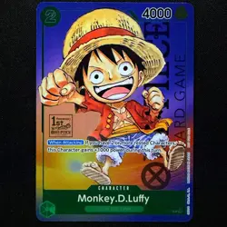 Monkey D Luffy P-037 1st Anniversary Tournament STAMP Promo Holo One Piece Card - Image 1