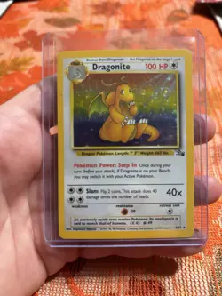 Pokemon TCG Dragonite Fossil Holo Unlimited Rare Card 4/62 1999 WOTC Vintage - Image 2