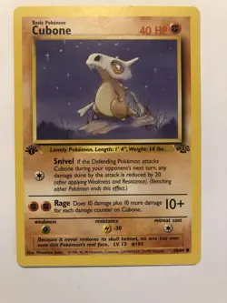 Cubone 1st Edition Jungle 50/64 Pokemon Card Near Mint - Image 1