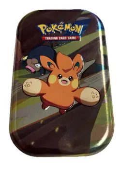 Pokemon TCG - Paldea Friends Mini Tin W/Pawmi and Lechonk. And Trading Cards - Image 1