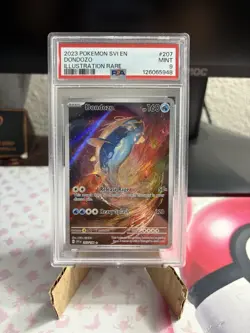Pokemon TCG Scarlet and Violet Dondozo Illustration Rare Card 207/198 PSA 9 - Image 1