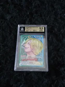 One Piece Card Game Paramount War Alt Art BGS 9.5 Gem Mint OP02-026 Sanji Leader - Image 1